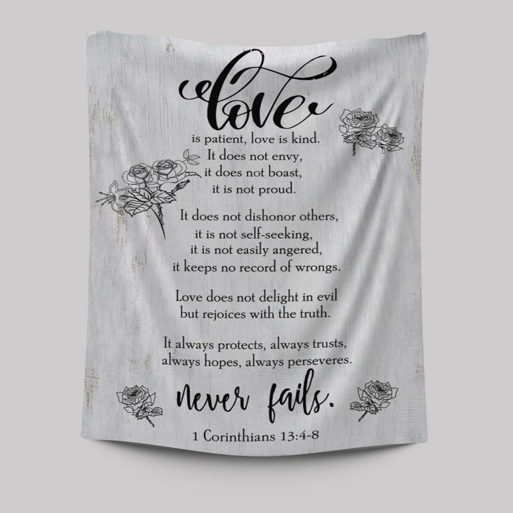 Love Is Patient Love Is Kind 1 Corinthians 134-8 Bible Verse Wall Decor Art - Bible Verse Wall Decor - Scripture Wall Art