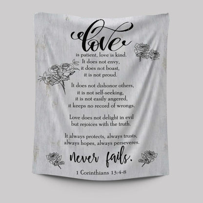 Love Is Patient Love Is Kind 1 Corinthians 134-8 Bible Verse Wall Decor Art - Bible Verse Wall Decor - Scripture Wall Art