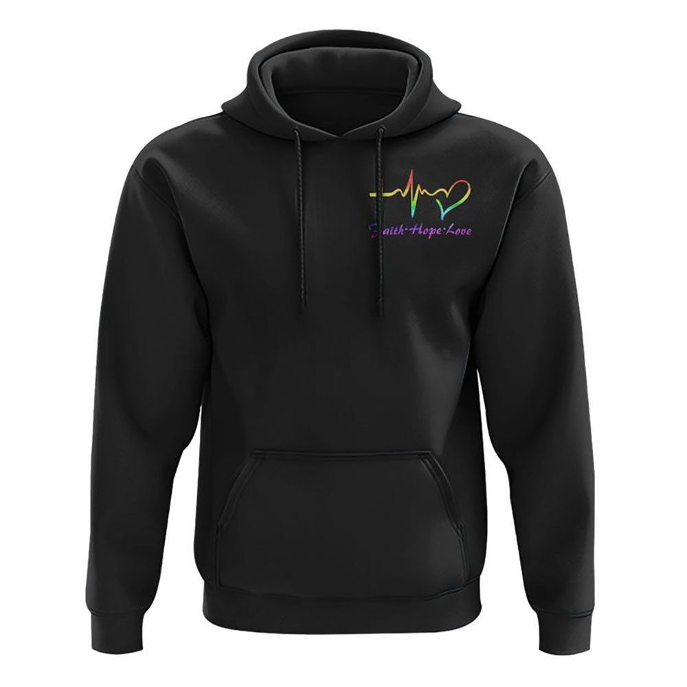 Love Pride Lgbt Cross Wings All Over Print 3D Hoodie, Christian Hoodie, Christian Sweatshirt, Bible Verse Shirt