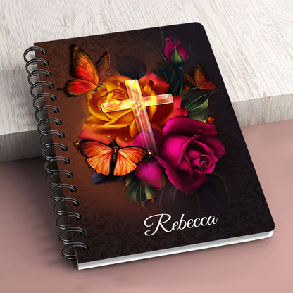 Love The Lord Your God With All Your Heart Personalized Spiral Journal, Spiritual Gift Faith For Christians
