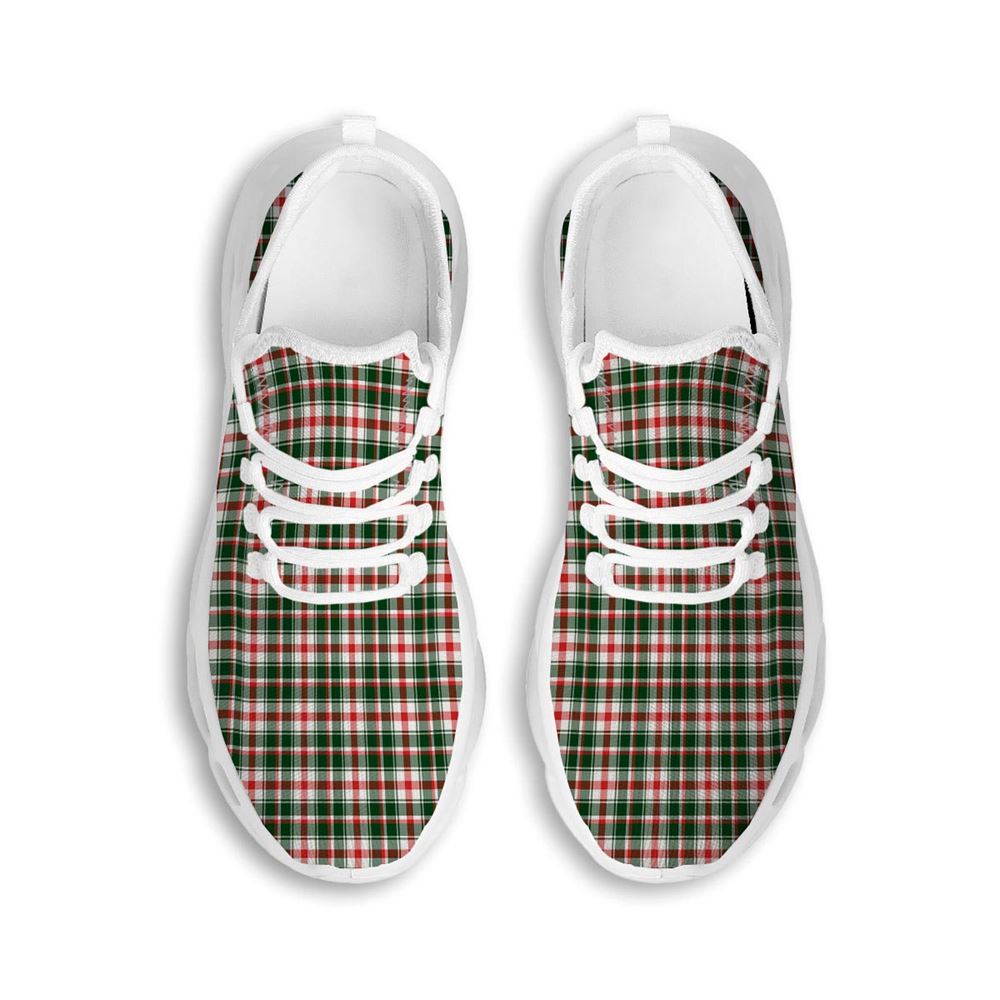 Madras Plaid Christmas Print White Max Soul Shoes For Men Women, Best Running Sneaker, Christmas Shoes, Winter Fashion Shoes