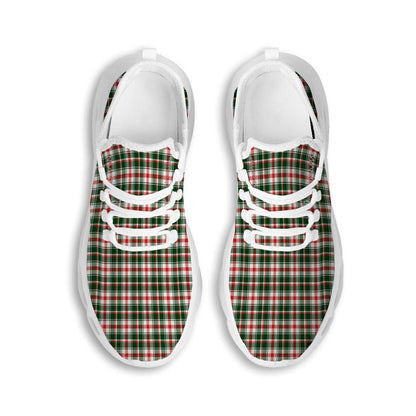 Madras Plaid Christmas Print White Max Soul Shoes For Men Women, Best Running Sneaker, Christmas Shoes, Winter Fashion Shoes