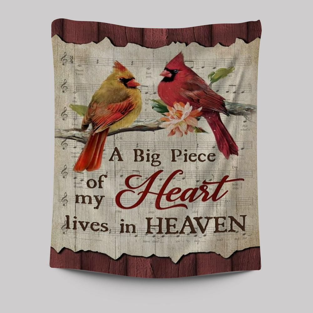 Male And Female Cardinals A Piece Of My Heart In Heaven Tapestry