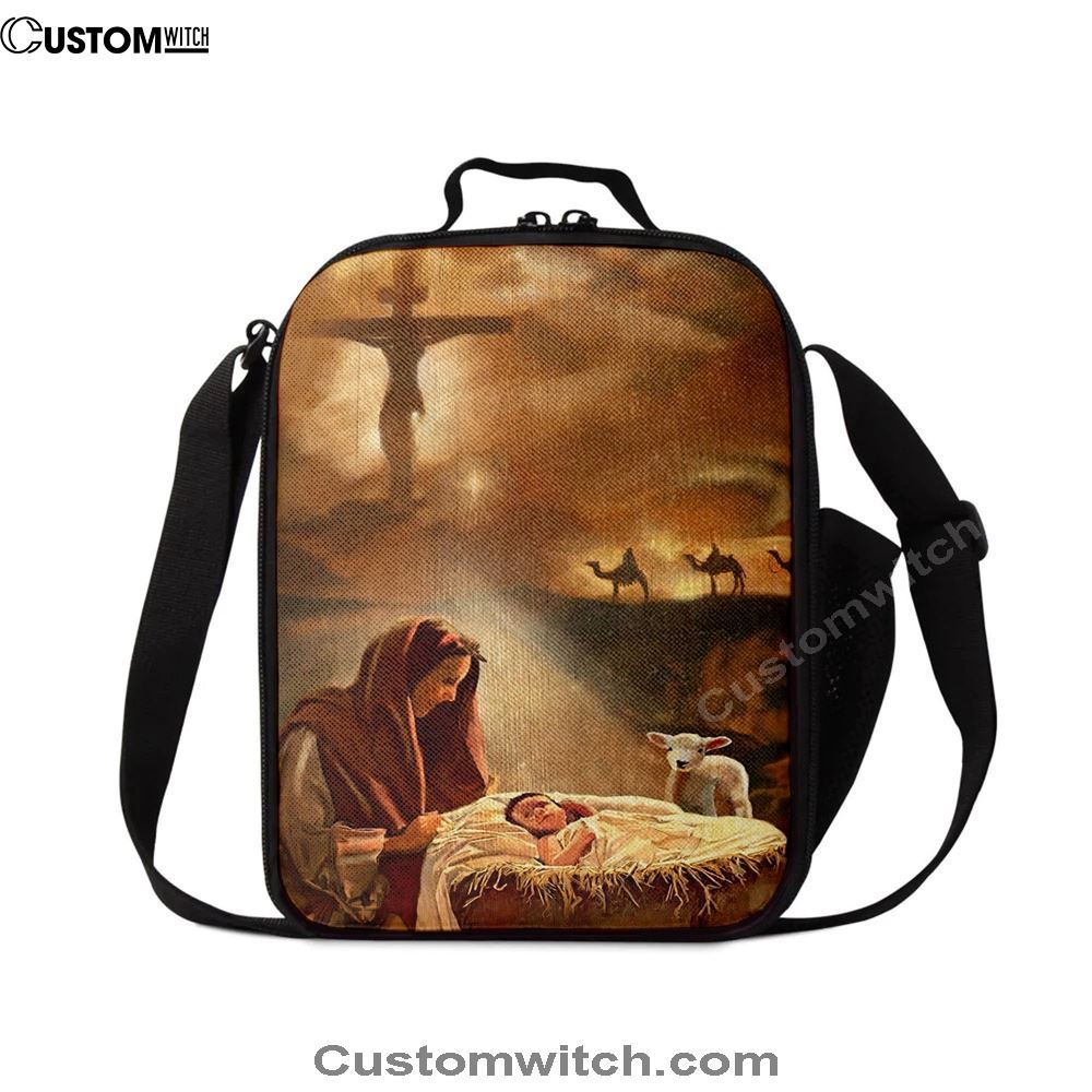 Maria And Jesus Lunch Bag, Bible Verse Lunch Bag For Men And Women