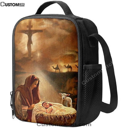 Maria And Jesus Lunch Bag, Bible Verse Lunch Bag For Men And Women