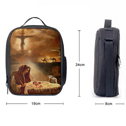 Maria And Jesus Lunch Bag, Bible Verse Lunch Bag For Men And Women