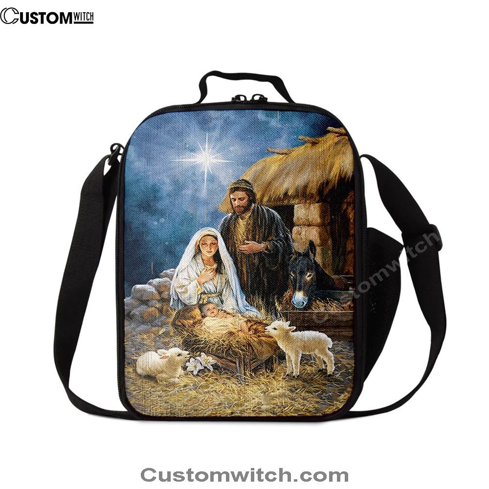 Maria Baby Jesus Was Born In Christmas Night Lunch Bag, Bible Verse Lunch Bag For Men And Women