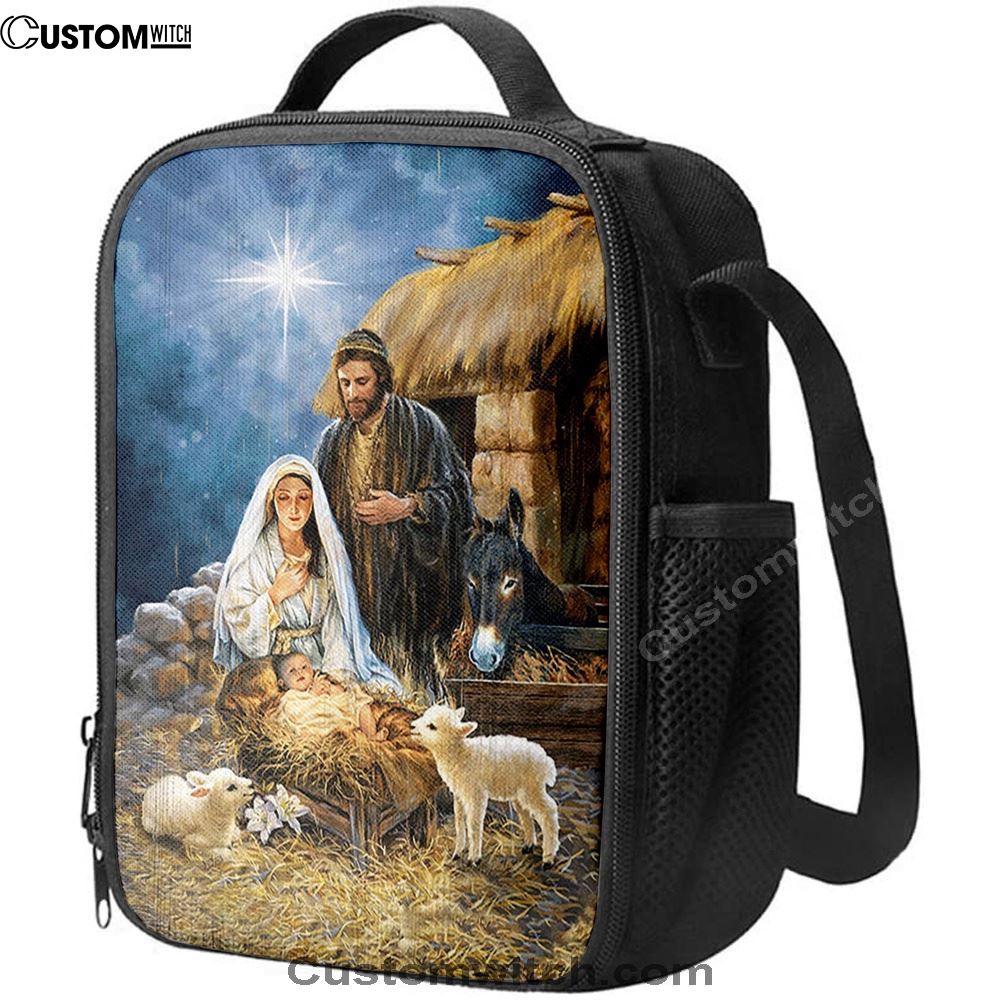 Maria Baby Jesus Was Born In Christmas Night Lunch Bag, Bible Verse Lunch Bag For Men And Women