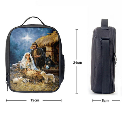 Maria Baby Jesus Was Born In Christmas Night Lunch Bag, Bible Verse Lunch Bag For Men And Women