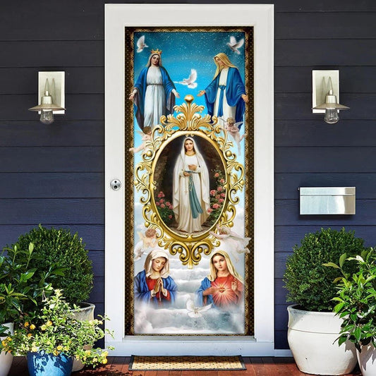 Mary Mother Of Jesus, The Blessed Virgin Mary Door Cover, Christian Door Decor, Door Christian Church, Christian Door Plaques
