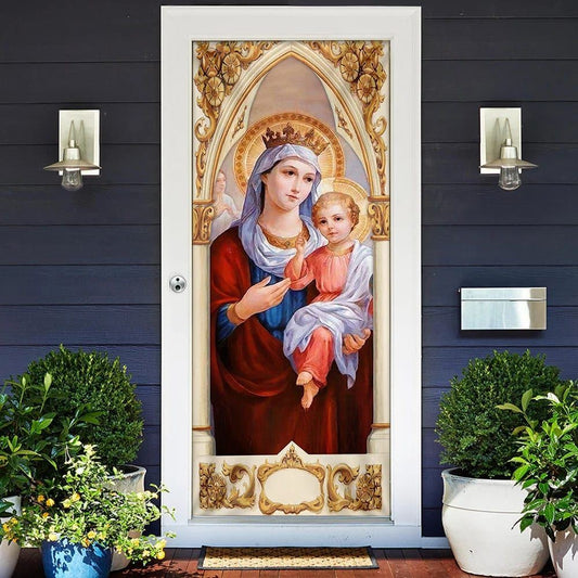 Mary and Jesus Door Cover, Christian Door Decor, Door Christian Church, Christian Door Plaques
