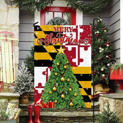 Maryland Christmas Flag, Christmas Garden Flag, Home Decor Accessories, Christmas Outdoor Decor Ideas