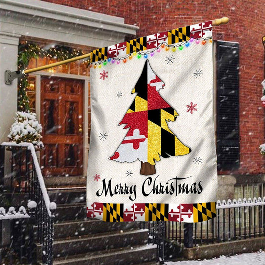 Maryland Christmas Flag Christmas Tree Maryland Christmas Decoraa Flag, Christmas Garden Flag, Home Decor Accessories, Christmas Outdoor Decor Ideas