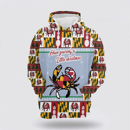 Maryland Symbols Christmas All Over Print 3D Hoodie For Men & Women, Christmas Hoodie Cute, Christmas Gift, Christmas Fashion