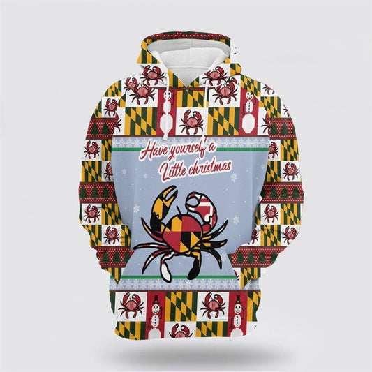 Maryland Symbols Christmas All Over Print 3D Hoodie For Men & Women, Christmas Hoodie Cute, Christmas Gift, Christmas Fashion