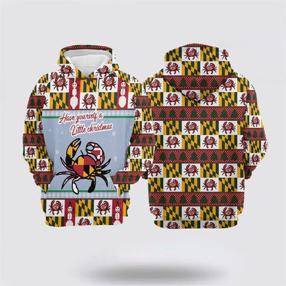 Maryland Symbols Christmas All Over Print 3D Hoodie For Men & Women, Christmas Hoodie Cute, Christmas Gift, Christmas Fashion