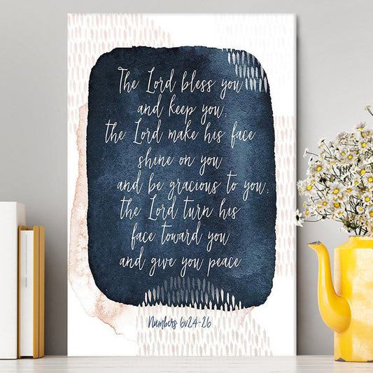 May The Lord Bless You And Keep You - Canvas Wall Art - Christian Canvas Wall Art Decor