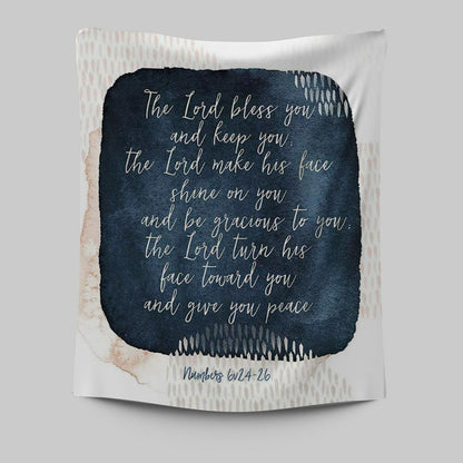 May The Lord Bless You And Keep You - Tapestry Wall Art - Christian Tapestries Wall Art Decor