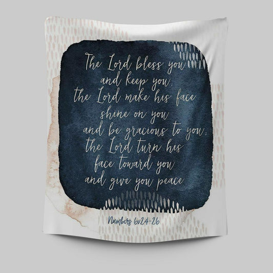 May The Lord Bless You And Keep You - Tapestry Wall Art - Christian Tapestries Wall Art Decor
