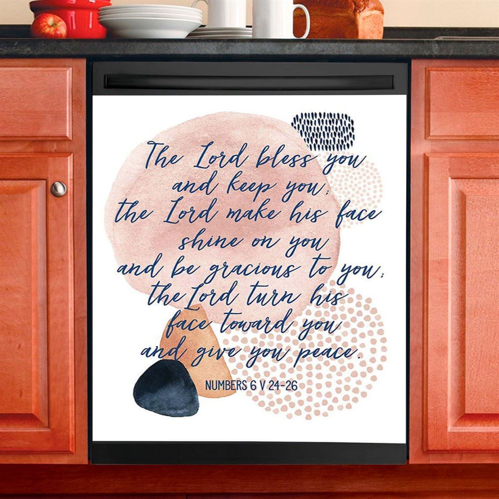 May The Lord Bless You And Keep You Dishwasher Cover, Christian Dishwasher Wrap, Jesus Kitchen Decoration