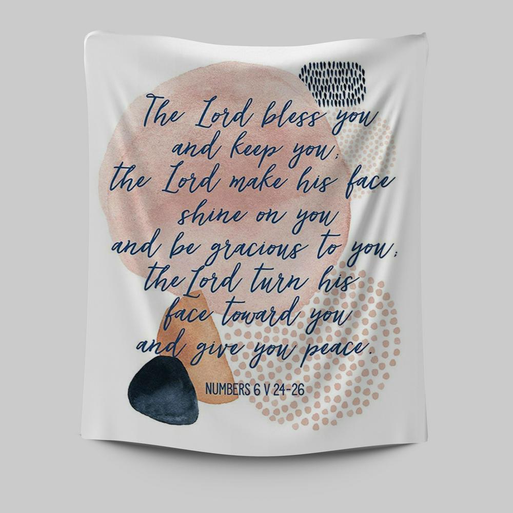 May The Lord Bless You And Keep You Tapestry Prints - Christian Tapestries Wall Art Decor