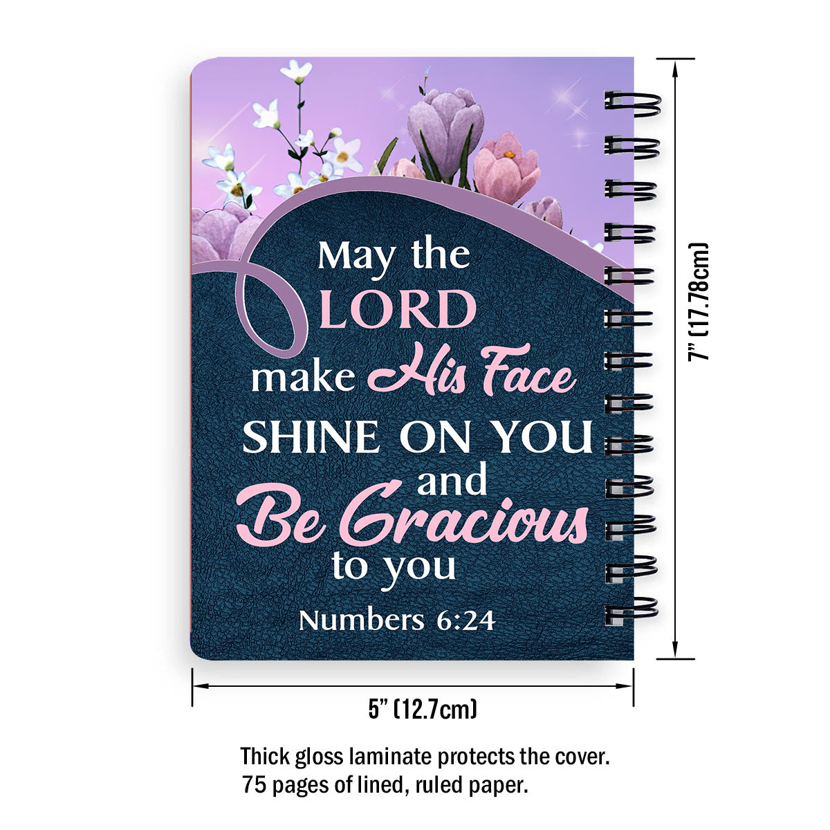 May The Lord Make His Face Shine On You Rabbit Personalized Spiral Journal, Spiritual Gift Faith For Christians