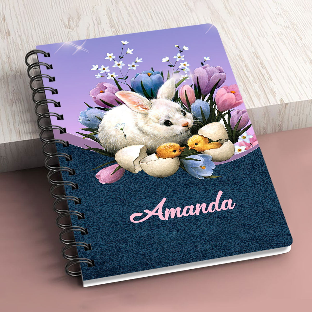 May The Lord Make His Face Shine On You Rabbit Personalized Spiral Journal, Spiritual Gift Faith For Christians