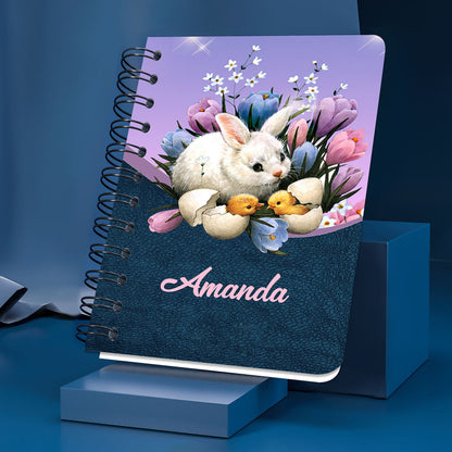 May The Lord Make His Face Shine On You Rabbit Personalized Spiral Journal, Spiritual Gift Faith For Christians