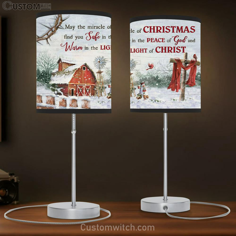 May The Miracle Of Christmas Table Lamb Gift Print - Christian Bedroom Decor