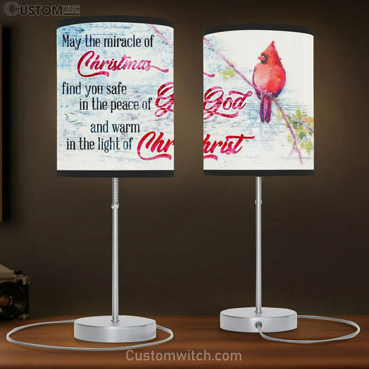 May The Miracle Of Christmas Cardinal Table Lamb Gift - Christian Bedroom Decor