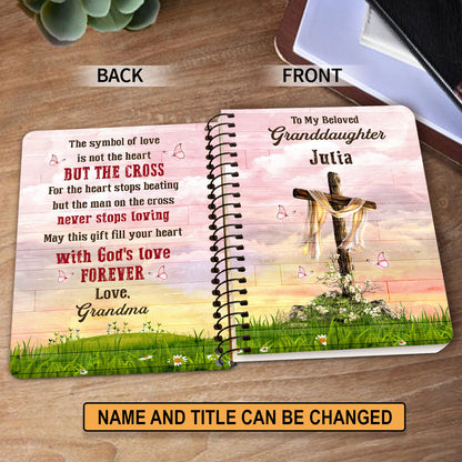 May This Gift Fill Your Heart With God’s Love Foreve Personalized Spiral Journal, Spiritual Gift Faith For Christians