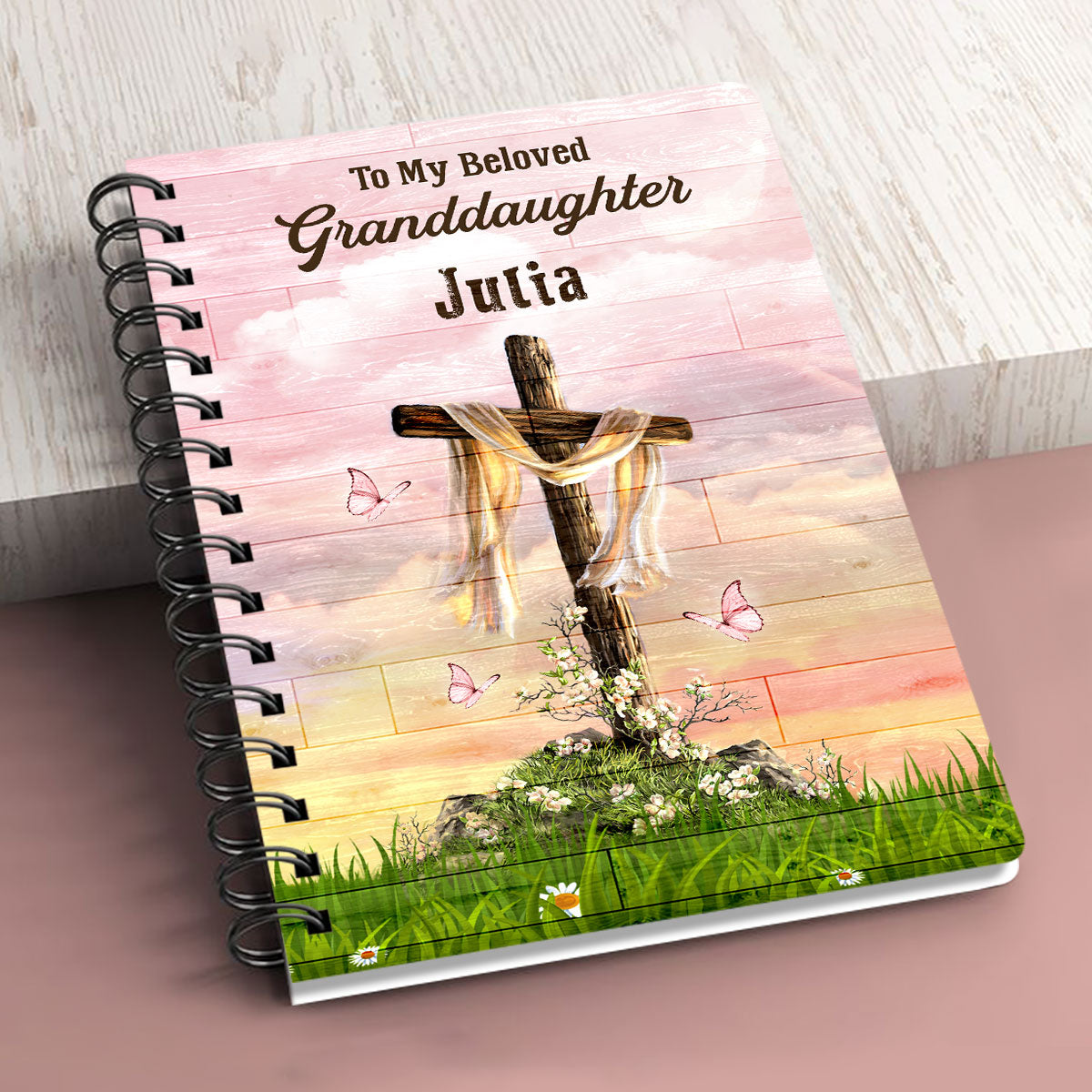 May This Gift Fill Your Heart With God’s Love Foreve Personalized Spiral Journal, Spiritual Gift Faith For Christians