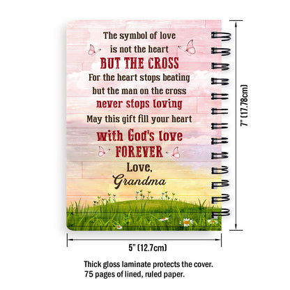 May This Gift Fill Your Heart With God’s Love Foreve Personalized Spiral Journal, Spiritual Gift Faith For Christians