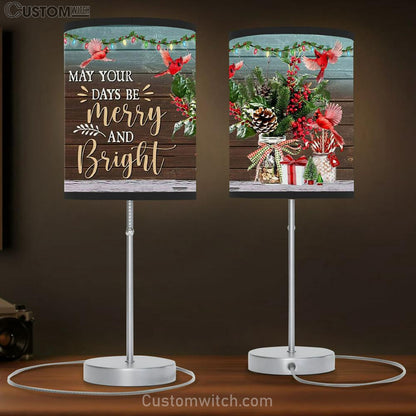 May Your Days Be Merry And Bright Christmas Table Lamb Gift - Christian Bedroom Decor