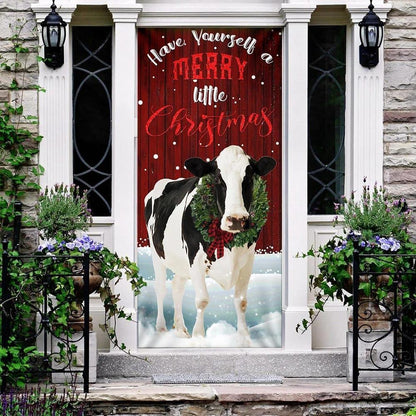 Merrry Christmas Cattle Door Cover, Christmas Door Knob Covers, Christmas Outdoor Decoration