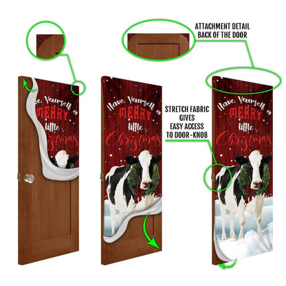 Merrry Christmas Cattle Door Cover, Christmas Door Knob Covers, Christmas Outdoor Decoration