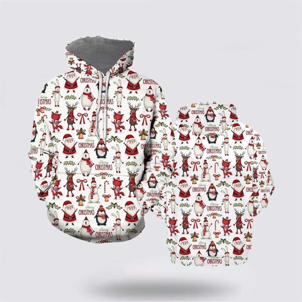 Merry Christmas 2 All Over Print 3D Hoodie For Men & Women, Christmas Hoodie Cute, Christmas Gift, Christmas Fashion