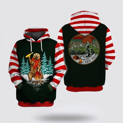 Merry Christmas Bear All Over Print 3D Hoodie For Men & Women, Christmas Hoodie Cute, Christmas Gift, Christmas Fashion