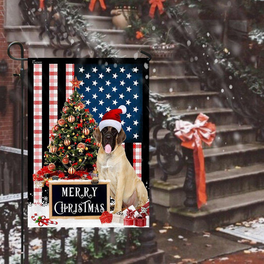 Merry Christmas English Mastiff Flag, Christmas Dog Garden Flag, Christmas Gifts For Pet, Christmas Outdoor Decor Ideas