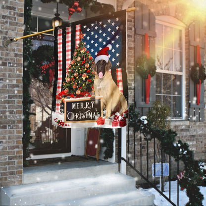 Merry Christmas English Mastiff Flag, Christmas Dog Garden Flag, Christmas Gifts For Pet, Christmas Outdoor Decor Ideas