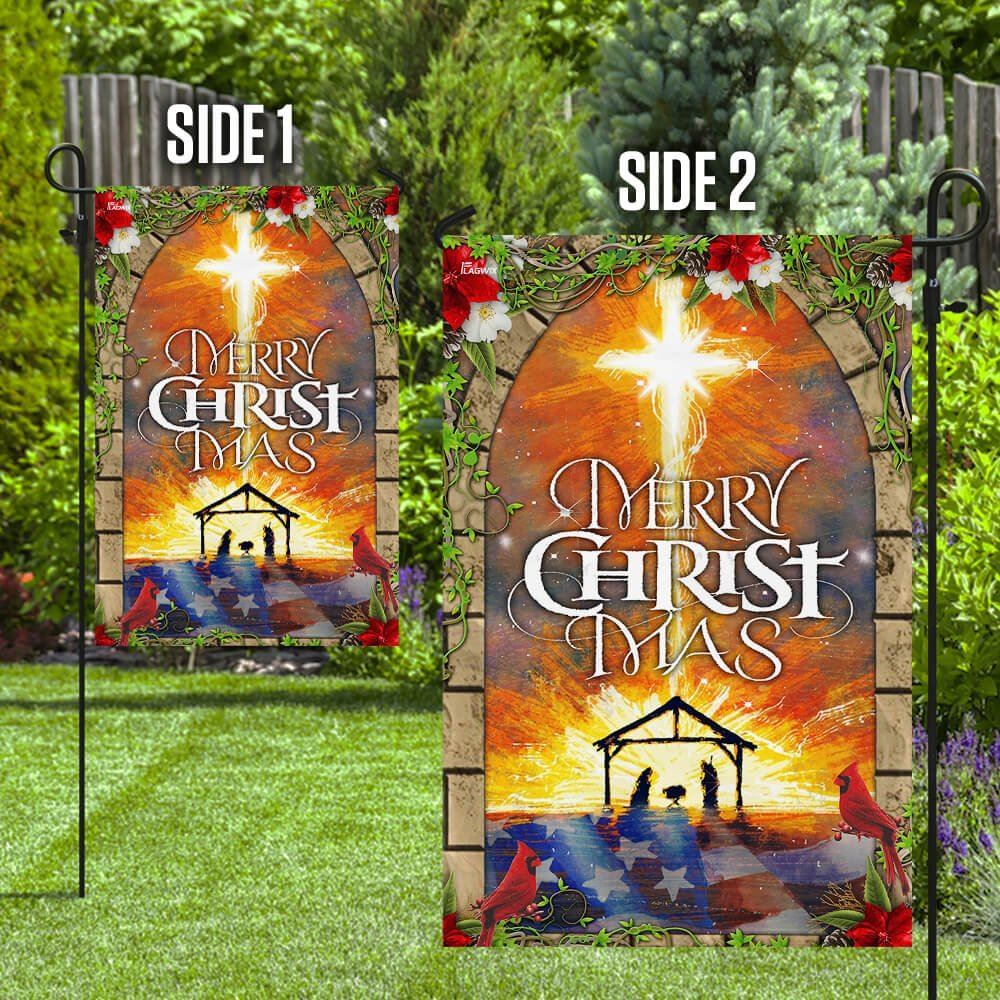 Merry Christmas Flag, Christian Christmas House Flag, Christmas Outdoor Decor Ideas