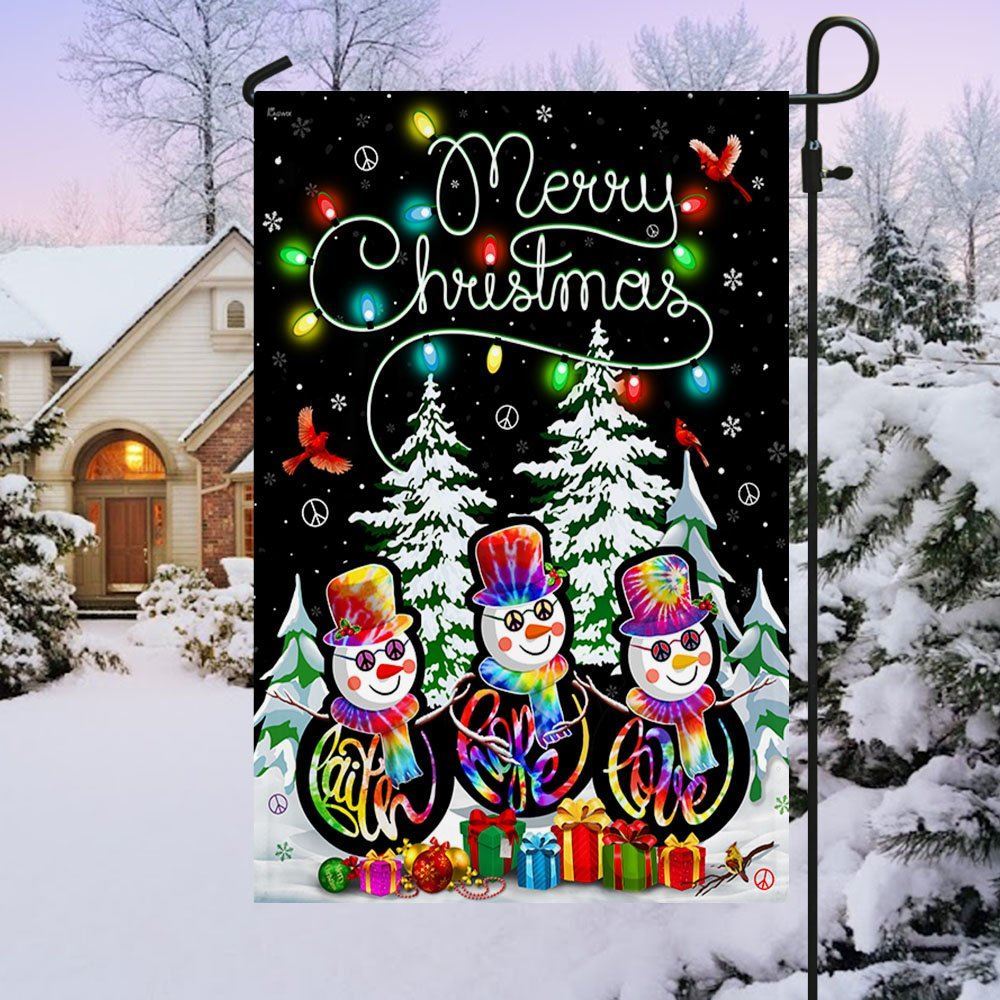 Merry Christmas Flag Faith Hope Love Flag, Christmas Garden Flag, Home Decor Accessories, Christmas Outdoor Decor Ideas