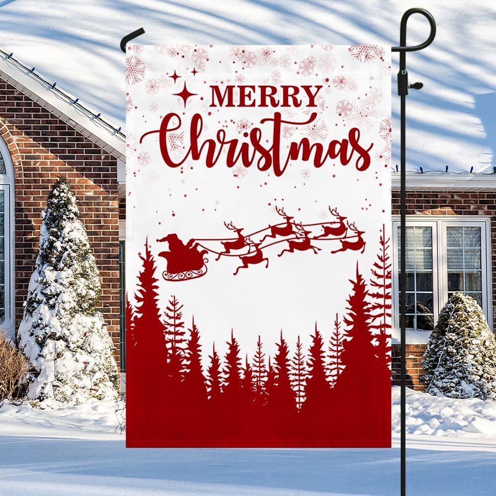 Merry Christmas Flag Santa Claus Flag, Christmas Garden Flag, Home Decor Accessories, Christmas Outdoor Decor Ideas