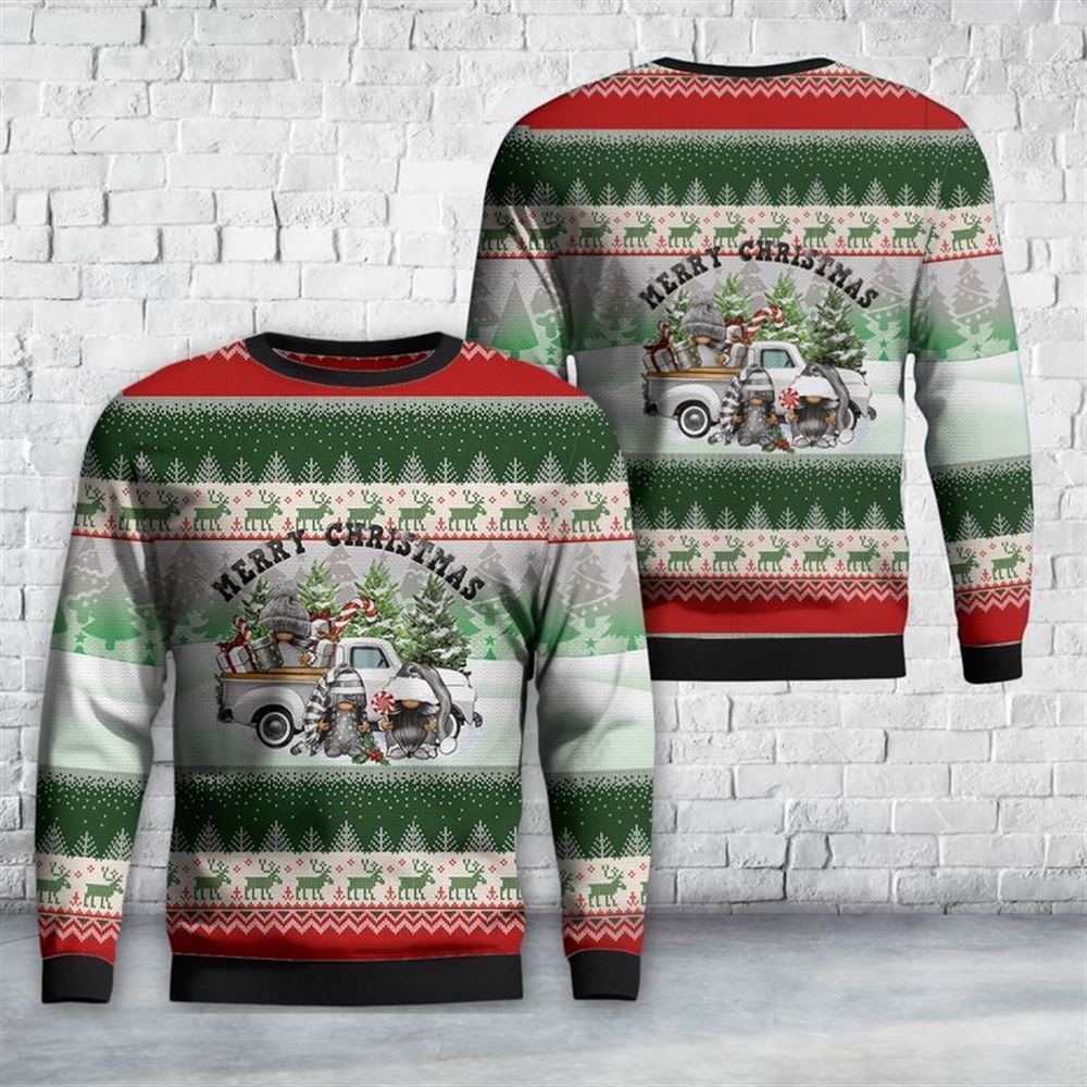 Merry Christmas Gnomies Ugly Christmas Sweater, Best Gift For Holiday, Christmas Crewneck Sweater, Christmas Winter Fashion