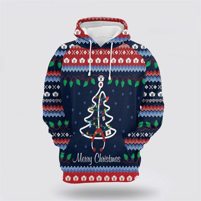 Merry Christmas Nurse All Over Print 3D Hoodie For Men & Women, Christmas Hoodie Cute, Christmas Gift, Christmas Fashion