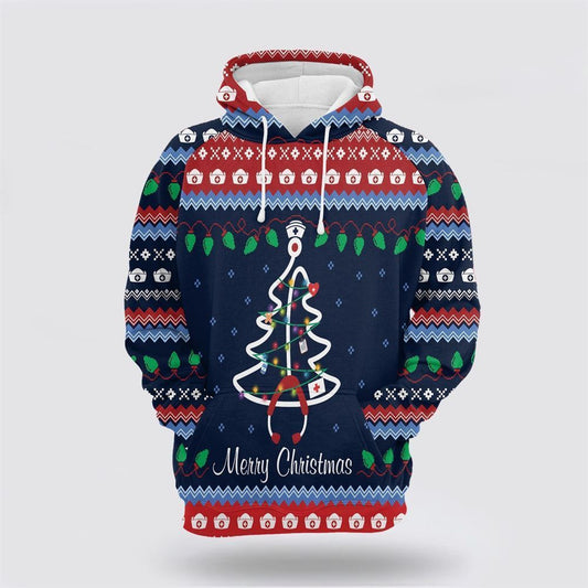 Merry Christmas Nurse All Over Print 3D Hoodie For Men & Women, Christmas Hoodie Cute, Christmas Gift, Christmas Fashion