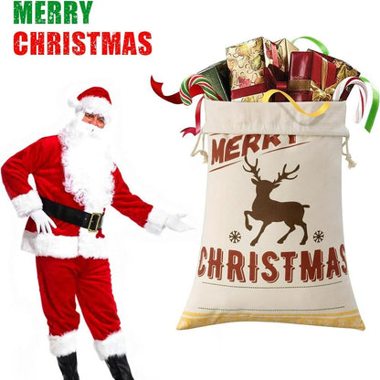 Merry Christmas Reindeer Print Sack, Gift For Chidren, Christmas Bag Gift, Christmas Gift 2023