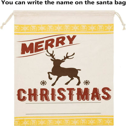 Merry Christmas Reindeer Print Sack, Gift For Chidren, Christmas Bag Gift, Christmas Gift 2023
