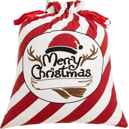 Merry Christmas Reindeer Santa Hat Print Sack, Gift For Chidren, Christmas Bag Gift, Christmas Gift 2023