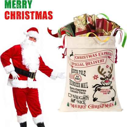 Merry Christmas Reindeer With Tree Sack, Gift For Chidren, Christmas Bag Gift, Christmas Gift 2023